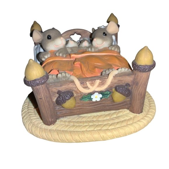 Fitz And Floyd Charming Tails Mouse 89/763 The Honeymoon’s Over New Parents baby - Picture 3 of 14